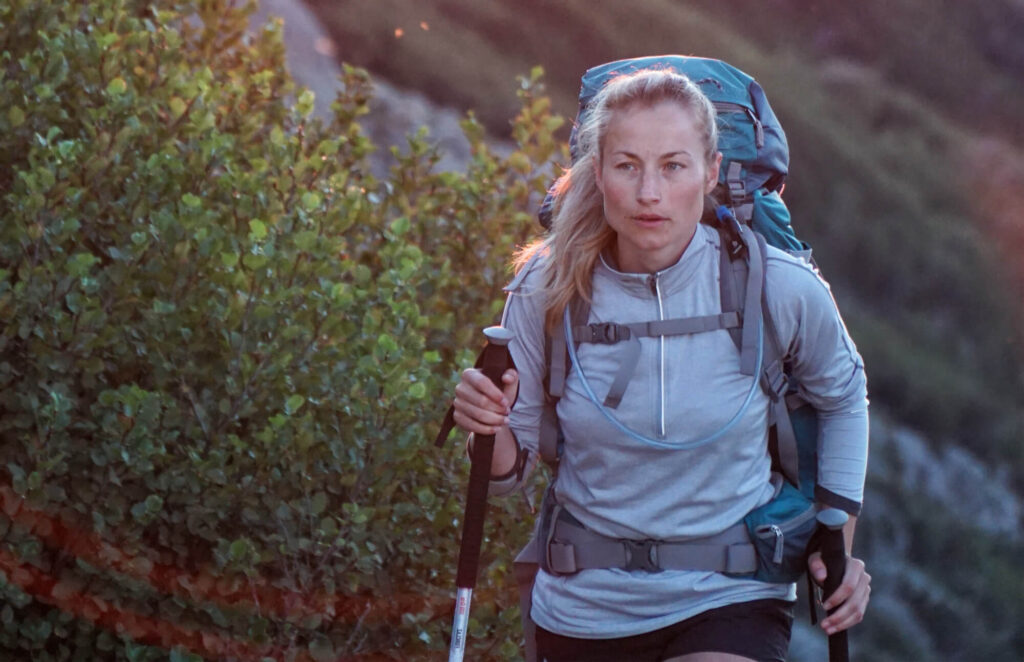 woman hiking